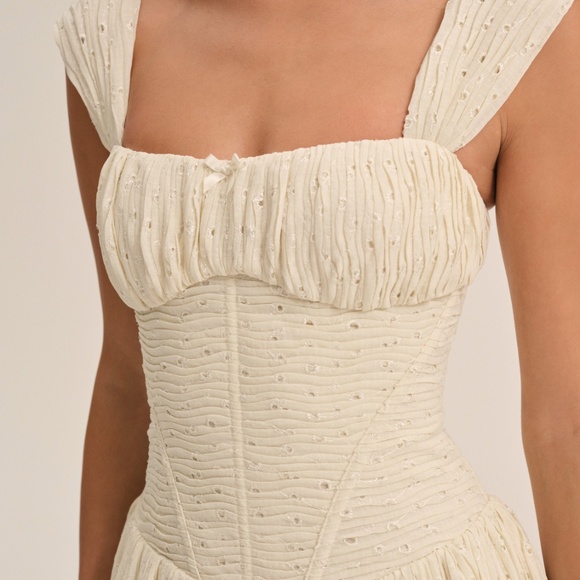 For Love & Lemons Erika Bustier Maxi Dress S / Natural - Picture 2 of 3